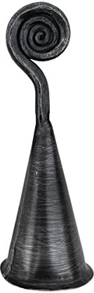 Living Ideas Kerzenlöscher, handgeschmiedeter Spiral-Kerzenlöscher, handgefertigt, Schmiedeeisen, klassischer Look, schwarz, antikes Finish, Kerzenlöscher