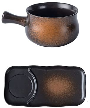 WEROFY Salad Bowl,Serving Bowls,Soup Bowl,French Onion Soup Bowl with Plate Set, Cereal Pumpkin Soup and Salad Bowl Set for Kitchen, Dishwasher, Microwave and Oven are Safe-b (Color : E)