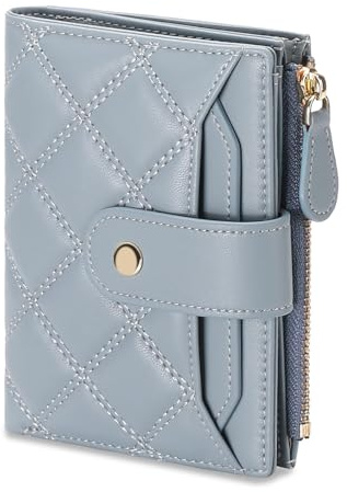 SENDEFN Geldbörse Damen Klein mit RFID-Schutz, Leder Portemonnaie mit Vielen Fächern und Zipper Münzfach