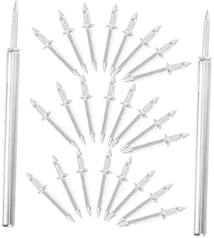TEMPNAP 1ensemble Clous à Double Tête Non Marquants Pour Murs Plâtre Et Mobilier De Fixation Facile Pour Plinthes Et Décorations Intérieures Argentés Clous Douilles