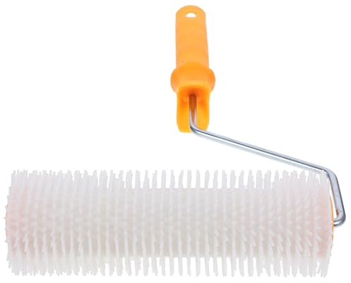 Sewroro Rodillo de Púas para Pintura y Autonivelante con Mango Ergonómico Antidesprendimiento para Eliminar Burbujas y Estucados Herramienta Práctica para Bricolaje Color Color Aleatorio