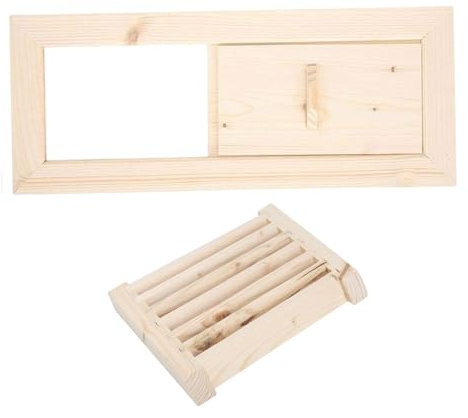Guangcailun Grille de ventilation en bois pour sauna, construction durable, lisse, projets de sauna à faire soi-même, idéal pour profiter du à la maison, panneau ventilation en bois, grille