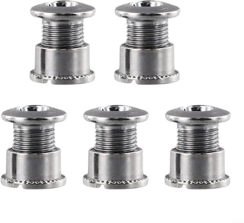 Jotekonoby Viti per corona in acciaio inox per guarniture – Bulloni per corona singola/doppia/tripla, confezione da 5, argento (A)