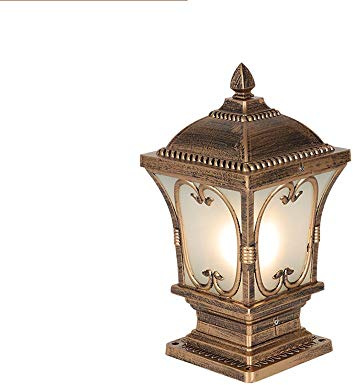 VDOQTLJT pelarlampa utomhus gräsmatta staket grind pelare vägglampa vattentät europeisk trädgård villa trädgård ytterpostlampor mastlampa landskapsbelysning stadion