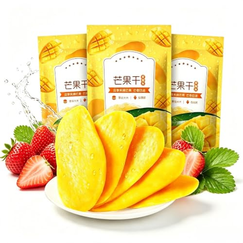 Torkade mangoskivor 60g×3 påsar | Mjuka tjocka mangochips 1:22 Golden Sweet Sour Ratio Individuellt förpackade