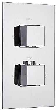 Milano Arvo 1 Outlet Twin Thermostatic Concealed Mixer Shower Valve - Chrome