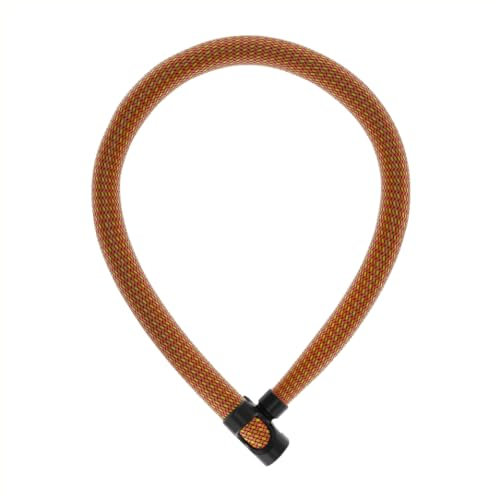 ABUS Kettenschloss IVERA Chain 7210 – Fahrradschloss mit hochflexibler IvyTex-Kunstfaserummantelung – ABUS-Sicherheitslevel 8 – 110 cm – Orange