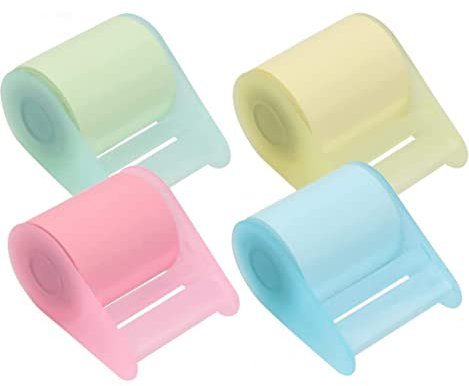 LATRAT Selbstklebende Haftnotizzettel Sticky Notes, Klebezettel mit Spender, mehrfarbig, 4 Stück