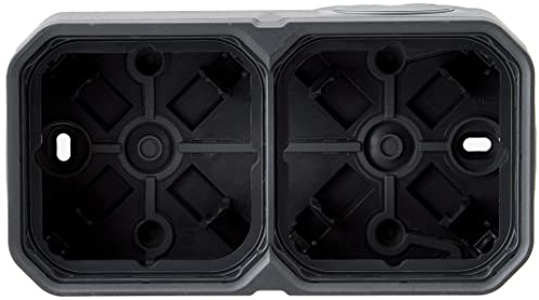 Legrand - Boitier étanche Plexo 2 postes pour montage apparent horizontal ou vertical équipé de 4 embouts souples anthracite
