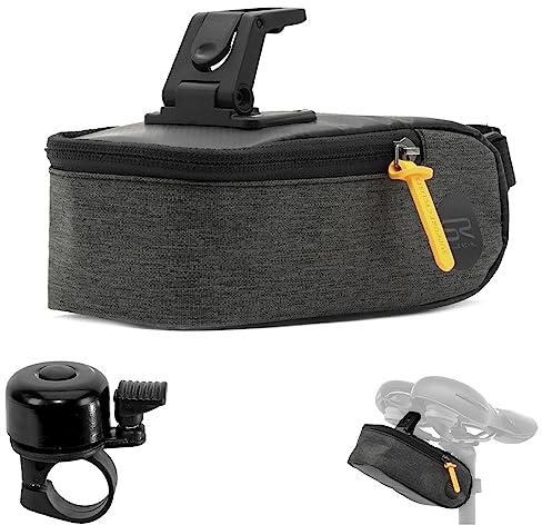 1 x Selle Royal Saddle Bag Small (0.6l) Satteltasche Fahrradtasche Klippsystem inkl. Fahrradklingel