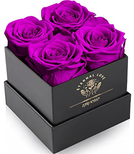 Impouo Scatola di Rose, Rose Infinite, Rosa conservata, Rosa eterna, Regali di Compleanno per Donne, Regali per Madre/Fidanzata/Moglie/Nonna, Compleanno, San Valentino, Fiore eterno