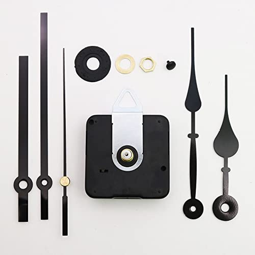 ISAKEN Quarz Uhrwerk mit Zeigersatz, Langschaft Uhrwerk mit Hohem Drehmoment DIY Uhr Reparatur Zubehör Quarz Pendel Uhrwerk Set Lange Welle Pendel Quartz Uhrwerk Bewegung