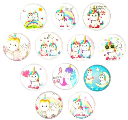 12 Stück Einhorn Magnete Kühlschrank Einhorn Magnete Kühlschrankmagnete | Einhorn magnete einhorn Kühlschrankmagnete Süße 3D Kühlschrankmagnete für Locker Whiteboard Büro Schrank Geschirrspüler