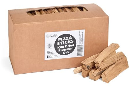 Certainly Wood Bastoncini per pizza in rovere, legna da ardere essiccata in forno per forno piccolo e mini per pizza, veloce da accendere, a lunga combustione e ad alta temperatura, pronta da