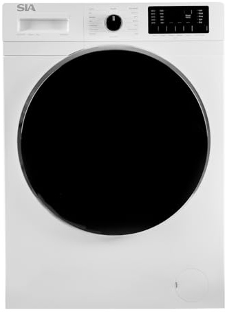 SIA SWM84KW 8kg Washing Machine, 1400 RPM, 16 Programs, Energy Rating B, 15 Minute Quick Wash, LED Display, 3-24hr Timer Delay, 2 Years Parts and Labour Guarantee, White