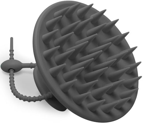 FREATECH Cepillo de champú masajeador de cuero cabelludo 100% silicona para caspa y crecimiento del cabello, masajeador de cabeza y cuero cabelludo, peine exfoliante para el cuidado del cabello y el