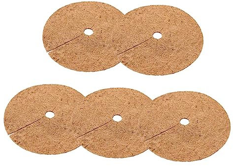 BCOATH Kokosfaser Mulchring 30cm Pflanzenschutz Für Blumentöpfe Und Bäume 5 Stück Atmungsaktiv Frostbeständig Natürliche Kokosfasern