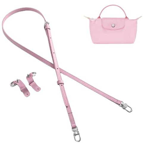 Gastinsave Handtaschengurte Ersatz, Leder Handtasche Crossbody Schultergurt Verstellbar für Longchamp Tasche Frauen(Sakura-Rosa)