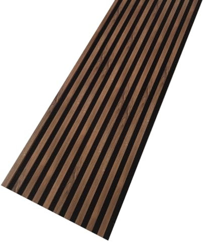 MEBANO. Akustikpaneele Holz 240 x 53 cm, Farbe: Eiche Stirling Wandpaneele, Holzpaneele Wand, Moderne Lamellenwand auf Filz, MDF Wandverkleidung