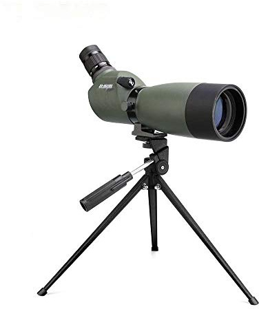 Binoculares Telescopio de observación 20-60x60/25-75x70mm Telescopio con Zoom BAK4 Monocular de Caza en ángulo de 45 Grados a Prueba de Agua con trípode (20 a 60 x 60 mm) (20 a 60 x 60 mm)