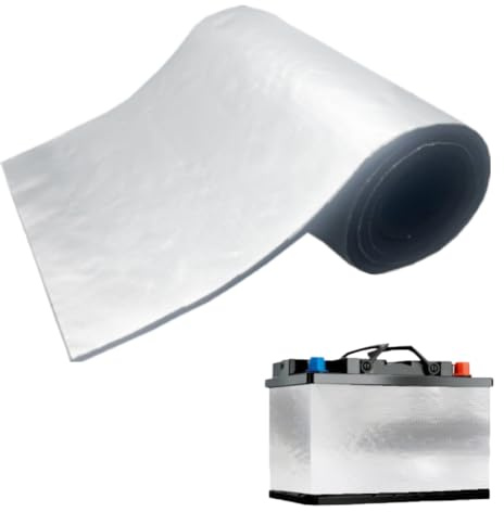 2 PC Battery Insulation Kit 40x7 Battery Blanket Battery Wrap Heat Shield Extreme Temperature Protection in Cold Weather and Hot Summer for Car Truck RV