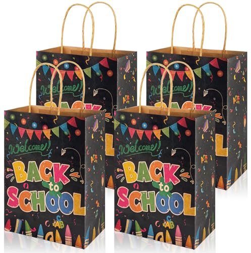 30 Geschenktüte Einschulung- Kraftpapiertüten mit Henkel - Schulanfang Geschenktüten Kinder Endlich Clevere Geschenkverpackung - Ideal für Schulbedarf,Geschenkverpackung Einschulung