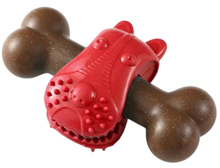 Naqqios Kauspielzeug für Hunde, Kauknochen für Welpen und Erzieher, interaktives Spielzeug und langsamer Spender für Welpenzähne, gegen Langeweile, Zahnreinigung, Übung und Bildung