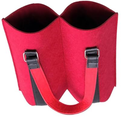 LIFKOME Filz Weintasche Mehrflaschen-weinflaschentüte Wiederverwendbar Weinhandtasche aus Filz Flaschenträger für Rotwein Geschenktasche für Weinflaschen