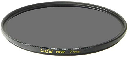 LUŽID 77mm ND16 MC Camera Filter, Schott B270 Glass Brass Frame 4 Stop ND 1.2 Multi-Coated 77 Luzid