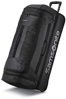 Samsonite Andante 2 Wheeled Duffel Bag – 32-Inch Durable Rolling Luggage with Inline Skate Wheels, Push-Button Handle & Spacious Compartments – Travel-Friendly and Lightweight - All Black