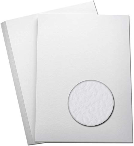 arkCRAFT Karten im A4-Format, gehämmert, 250 g/m², hervorragend für Karten, Sammelalben, Hochzeitsbriefpapier, Weiß, 50 Stück