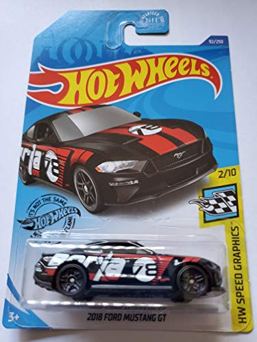 Hot Wheels 2020 Hw Speed Graphics 2018 Ford Mustang GT, Schwarz, 1:64 Scale, Auto, Kind, Unisex, 3+, 12.7 x 17.78 x 5.08 cm, 1 Count