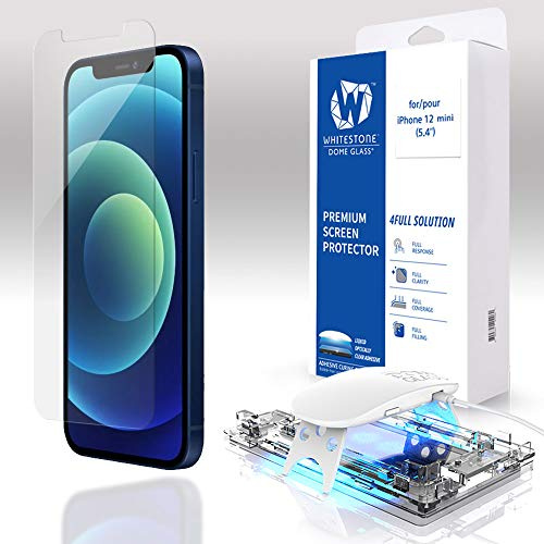 Dome Glass Screen Protector for iPhone 12 mini (5.4), Full Tempered Glass Shield with Liquid Dispersion Tech [Easy to Install Kit] Smart Phone Screen Guard - One Pack