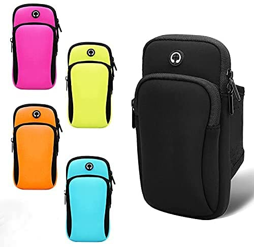 Étui pour téléphone portable pour courir, jogging, sport | Support pour téléphone portable, poche pour smartphone, support de téléphone portable, poche de poignet, bracelet pour smartphone (rose)