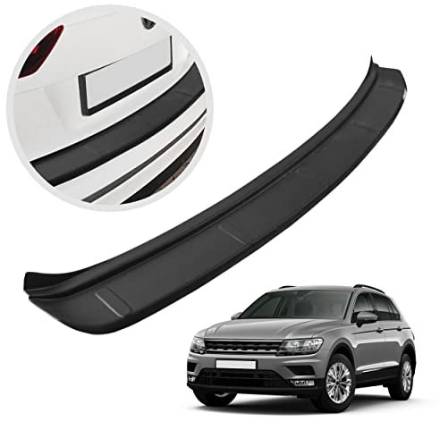 CHROMEMASTER| Ladekantenschutz Stoßstangenschutz | Kompatibel mit VW Tiguan 2016- | ABS-Kunststoff, Matt-schwarz | Lackschutzleiste Sichert den Heckstoßfänger vor Kratzern und Beschädigungen