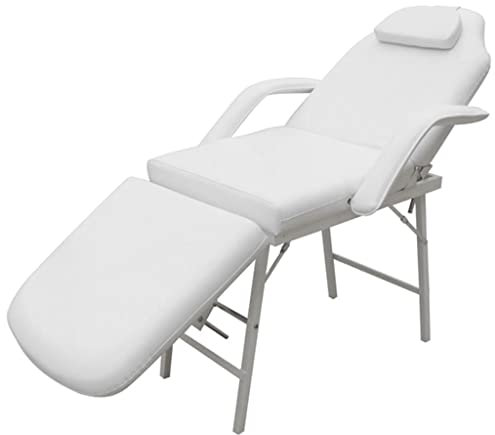 KOIECETA Kosmetikstuhl Kosmetikliege Massageliege Massagestuhl Massagebank Liege (Weiß)