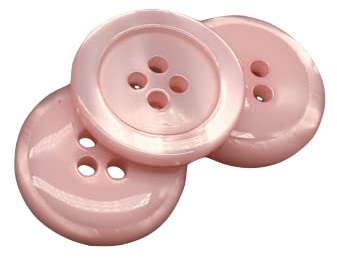 BOTIBOTON – 50 Knöpfe in Perlmuttoptik – 5 Größen zum Annähen – 11 Farben zur Auswahl – Hemden, Mäntel, Jacken und babyknöpfe, kinderknöpfe - Hergestellt aus Spanien (perlmutt Rosa, 20 mm)