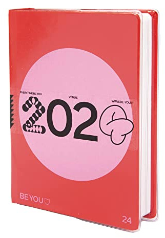 BE YOU Matter Venus Schülerkalender 2023-2024, 12 Monate, September 2023 - August 2024, Schülerkalender mit Stickern und Skizzenseiten, mit transparentem Einband, Format Medium 12,5 x 16,5 cm