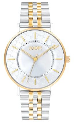 JOOP! Armbanduhr für Damen, Quarzuhr Analog, mit Edelstahl Armband, 5 bar Wasserdicht, Geschenk für Freundin und Frau, Edelstahluhr in Uhrenbox
