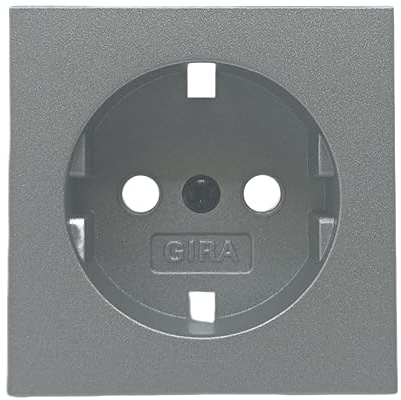 GIRA 492026 Abdeckung für Schuko Steckdose alu