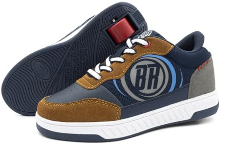 BREEZY ROLLERS Schuhe mit Rollen für Kinder I Rollschuhe-Sneaker Kids I Von Kinder Straßen-Schuhen zu Rollschuh in wenigen Sek. I Patentiertes Klick-System I Turnschuhe mit Rollen für Mädchen & Jungen
