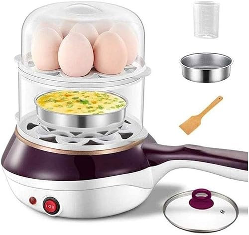 OUSIKA Cocedor de huevos rápido de lujo eléctrico, verduras hervidas y al vapor, mariscos, albóndigas y más con función de apagado automático Vapor