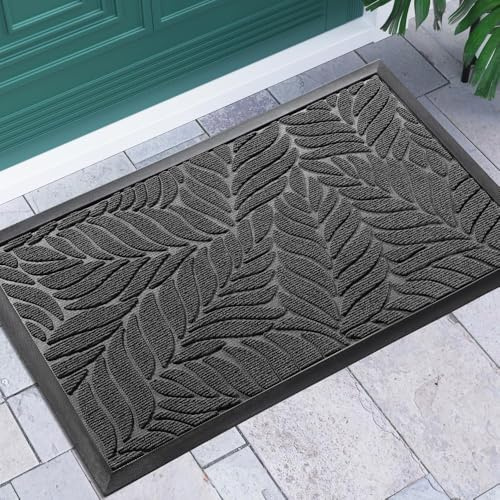 Yimobra Fußmatte, 120 x 80 cm, rutschfeste Sauberlaufmatte für draußen – Premium Fußmatte gegen Schmutz und Staub?Grau