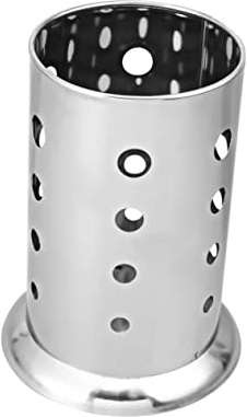 PRETYZOOM Soporte Para Utensilios De Acero Inoxidable Organizador De Cubiertos Con Orificios Circulares Bote Porta Utensilios Cocina Para Encimera Secado Rápido Y Almacenamiento