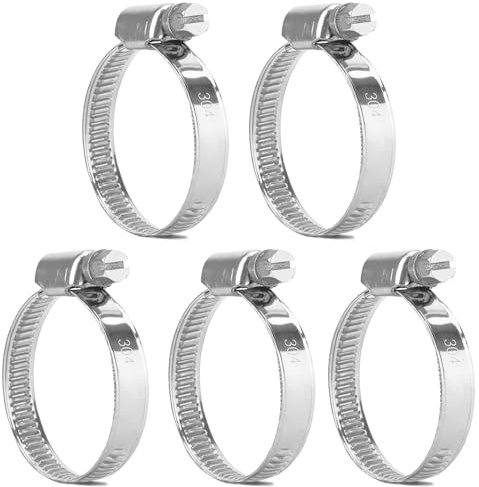 Beekeg Schlauchschellen Edelstahl,Schlauchschelle Verschiedene Größen,Verstellbare Schlauchschellen 91-114mm (5 Stück)