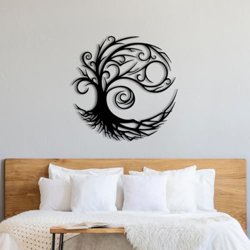 YHR Home Decor - Garden Ornaments & Wall Art - Bedroom & Living Room Accessories - Tree of Life Metal Wall Art 75x75
