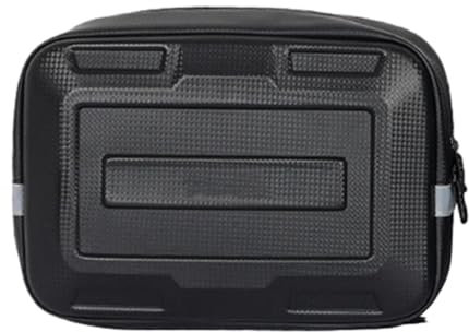 Generic Motorcycle Tail Bag - Hard Shell PVC Leather Pannier | Zippered & Waterproof Handlebar Case, Universal Motorcycle Bumpers Bag for Outdoor Travel