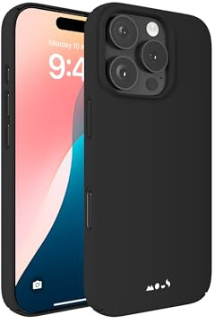 Mous for iPhone 16 Pro Max Case Slim MagSafe Compatible - Super Thin 2.0 - Magnetic Phone Cover - Black