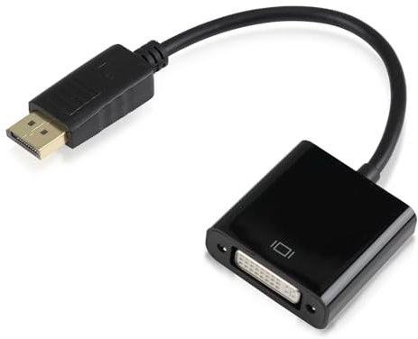 brileze DisplayPort to DVI Gold-Plated DP to DVI Adapter Male to Female 24+5 Cable Converter Support 1920x1080@60hz Full HD for Lenovo Dell HP and Other Brand High Definition Monitor Projector HDTV