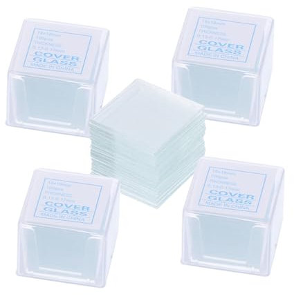 OSOLADY 500stücke Deckgläser Glas Objektträger Quadratisches Deckglas Mikroskopdeckglas Für Bioexperimente Mehrzweck-abdeckglas Labor Deckgläser
